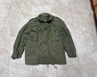 US. Army M-65 OG Olive Green Field Jacket Vintage 70's by