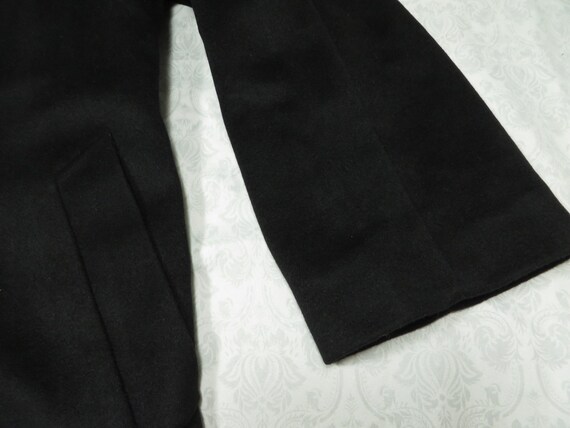 Vintage Cashmere Overcoat Black Louis Dell Olio T… - image 10