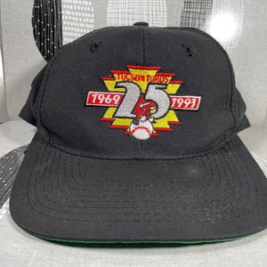 Vintage Tucson Toros Hat Black Snapback 25th Anniversary Cap 90’s
