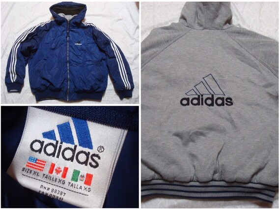 blue vintage adidas jacket