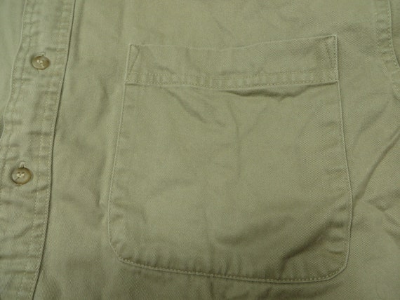 Vintage Gap Shirt Tan Khaki Button Down Long Slee… - image 3