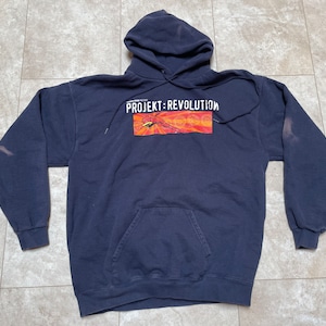 Vintage Linkin Park Hoodie Blue Projekt Revolution Tour Y2K 2000&#39;s Men&#39;s XL