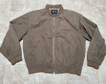 Vintage Faconnable Bomber Jacke Designer Braun Albert Goldberg Soft 90er Herren XL Etsy