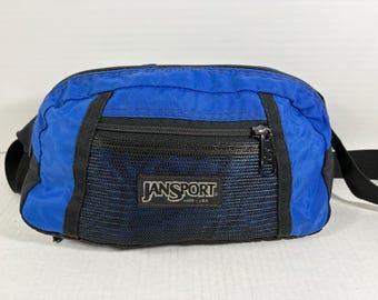 Vintage Jansport Fanny Pack: 90s Neon Blue Nylon Waist Bag - Etsy