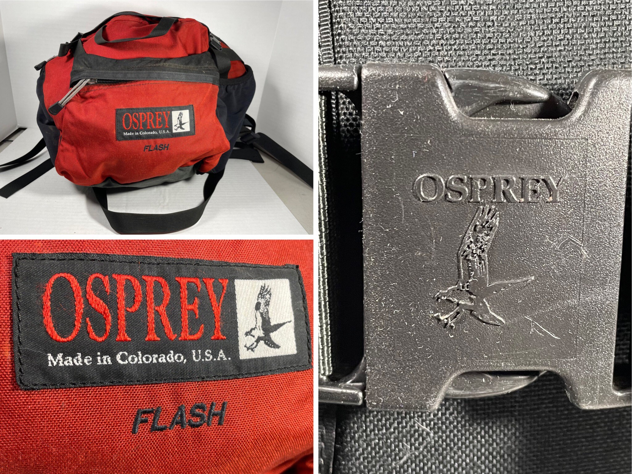Vintage Osprey Fanny Pack Flash Red Black Big Hiking Waist Lumbar Shoulder Bag 90s Made in USA Etsy
