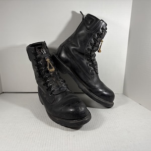 Vintage black leather south west firefighter boots Fire Inlander - Black (Smooth) – JK Boots main image 3