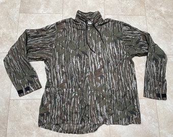 Vintage Realtree Camo Hunting Jacket: Lightweight 90s Shirt, Men's Large