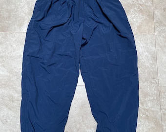 Vintage Nike nylon windbroek, blauwe teamsport, herenmaat large