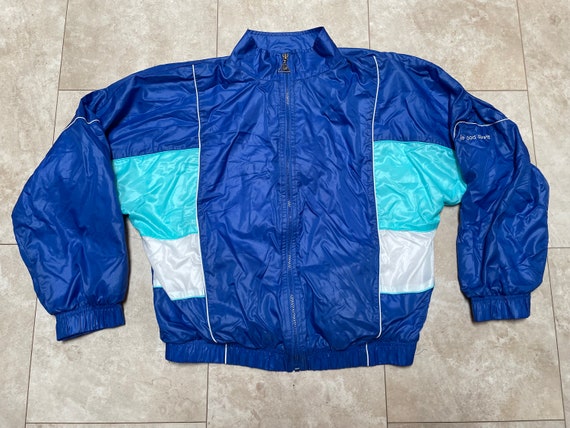 Vintage Le Coq Sportif Track Suit Blue White Neon Jacket Pants