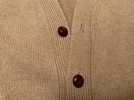 70s スコットランド製カシミアカーディガン キャメルXL Alan Paine 1960~70s “Alan Paine” Pure Camel Hair Cardigan made in England