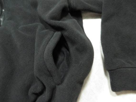Vintage Fleece New England Winter Black Zip Up Ja… - image 3