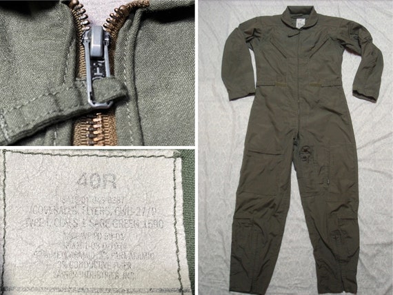 Vintage Flight Suit Military Issue Air Force 27/P… - image 1