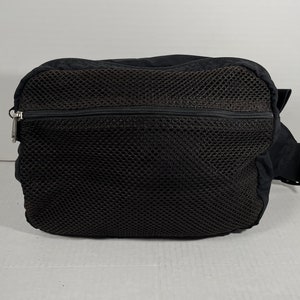 Vintage Black Fanny Pack Large Hiking Waist Lumbar Bag 90’s Made in USA