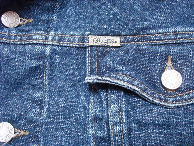 Vintage Herren 80er Jahre Guess Jeans blau Jean Jacke Indigo Denim Jacke Medium Made in usa Vintage Herren 80er Jahre Guess Jeans blau Jean Jacke Indigo Denim Jacke Medium Made in usa