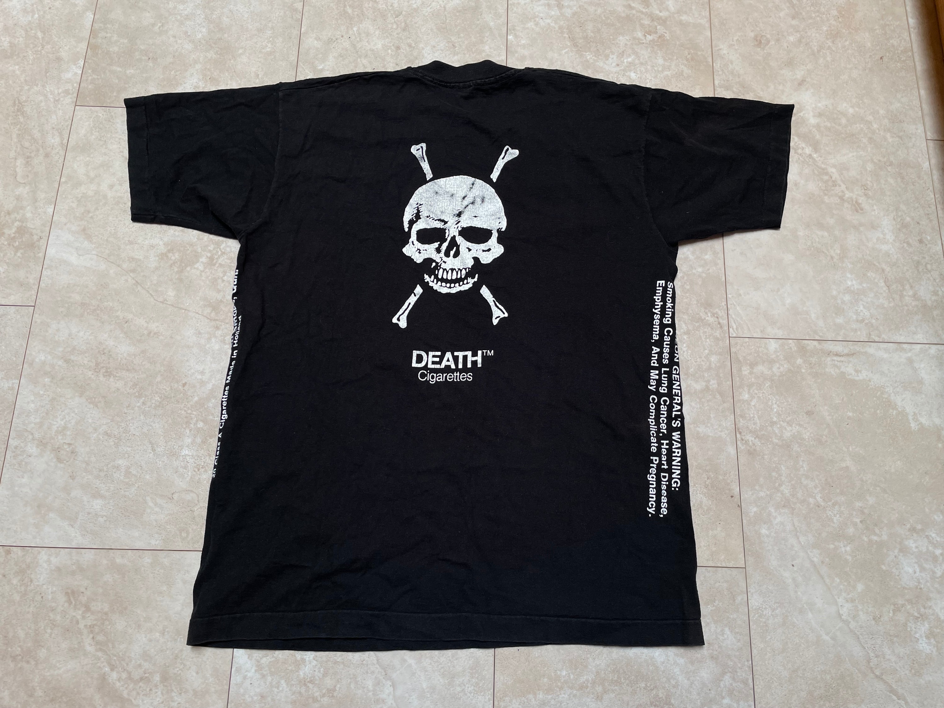 Vintage Death Cigarettes Tee Shirt Black Tupac Rap Single Vintage Death Cigarettes Tee Shirt Black Tupac Rap Single