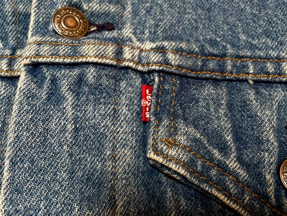 Vintage Levi's Jacket Blue Denim Jean 80's Men's 40 Medium Made in