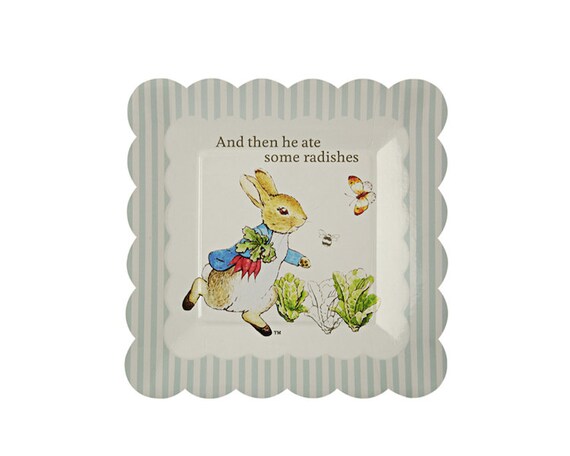 peter rabbit paper plates