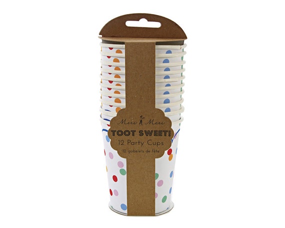 Toot Sweet Spotty Paper Cups, Party Supplies, Tableware Il_570xn