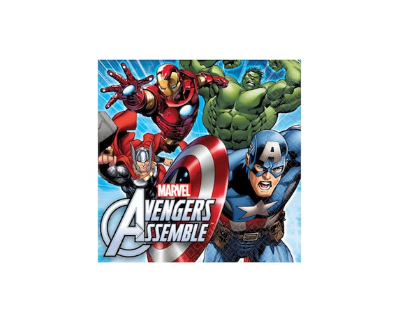 Marvel Avengers Lunch Paper Napkins, Super Hero Party, Tableware, Party Supplies Il_570xn