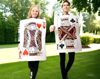 poker couple costume, Halloween poker cosplay, Playing card costume, Bridge Cards Costume, Casino Party, Fancy costume, Funny Team Costume