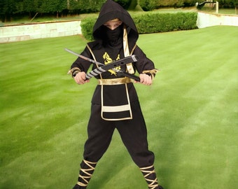 Kids Ninja Costume, Halloween Cosplay Dragon Ninja, Ninja Muscle Costume, Dystopian set, Apocalyptic cyberpunk clothing, Viking, Fancy dress