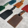 Personalized Leather Luggage Tag, Engraved Name Initials Luggage Tag, Custom Luggage Tag, Monogram Suitcase Tag, Wedding Favor, Travel Gifts
