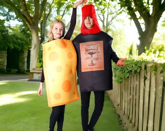 Wine & Cheese Couples costumes, Real Wine cosplay, cheese cosplay, Halloween couple costume, Fancy cosplay, group costume, Masquerade