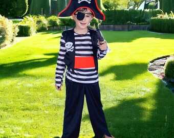 Boy Pirate Set, Medieval Renaissance Pirate Costume, Kids Pirate Party Costume, Larp cosplay costume,Fantasy suit, Viking, Caribbean, Cruise