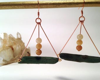 Driftwood Trapeze earrings
