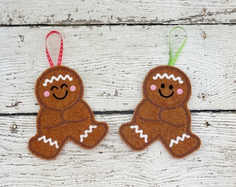 Gingerbread Christmas Ornament Candy Cane Holder