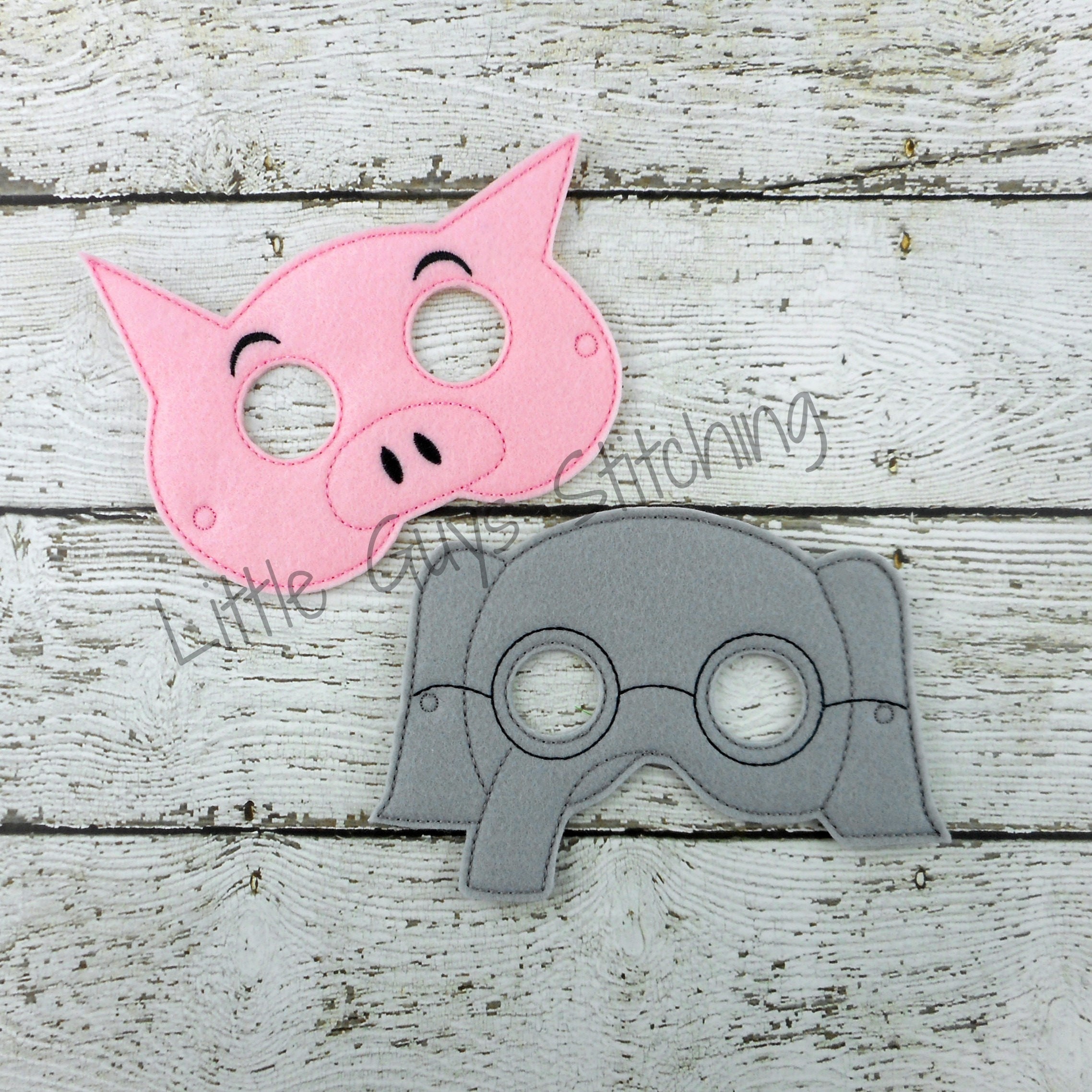 Elephant And Pig Mask Set Elephant Mask Pig Mask Pretend Play Dress Up Theater Halloween Make Believe Mask