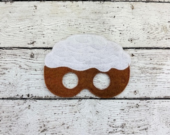 Children's Cinnamon Roll Felt Mask: Pretend Play Costume