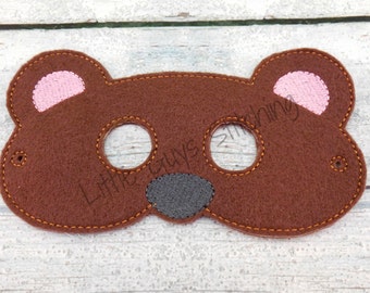 Transform into a Wild Brown Bear with this Children's Felt Mask