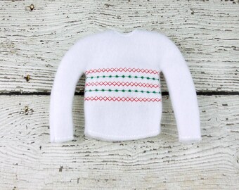 Christmas Elf Doll Shirt, Handmade Elf Ugly Sweater Costume, Elf Doll Clothes Clothing Prop, Mischievous Elf Kit, Christmas Eve