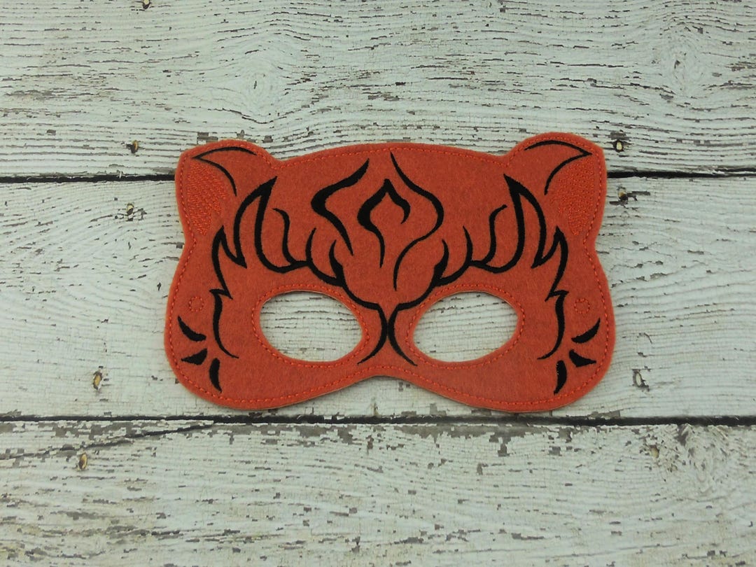 Tiger Costume Mask - Handmade Felt Dress-up Accessory - Etsy