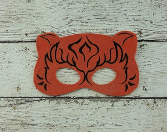 Tiger Costume Mask - Handmade Felt Dress-Up Accessory