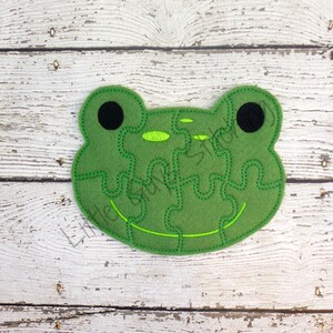 Frog Felt Puzzle, Quiet Game, Montessori Learning, Easter, Easter Basket, Felt Puzzle