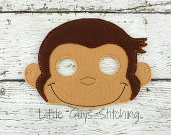 Monkey Costume Mask -Jungle Animal Play time - Party Favor Dress Up - Halloween Costume Gift for Kids