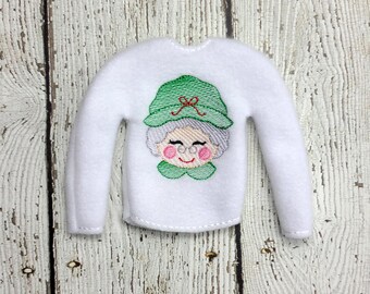 Mrs Claus Elf Sweater, Christmas Elf Costumes and Clothing, Christmas Elf Kit and Props