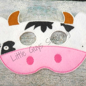 Adorable Handmade Children&#39;s Felt Cow Mask - Great for Halloween Dress-up and Costume Parties