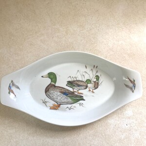 Seymour Mann Oval Serving Dish Mallards  1982