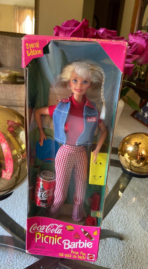 CocaCola Barbie バービー人形 Mattel Barbie - Coca Cola Picnic - Special Edition -NRFB (1997) - Etsy