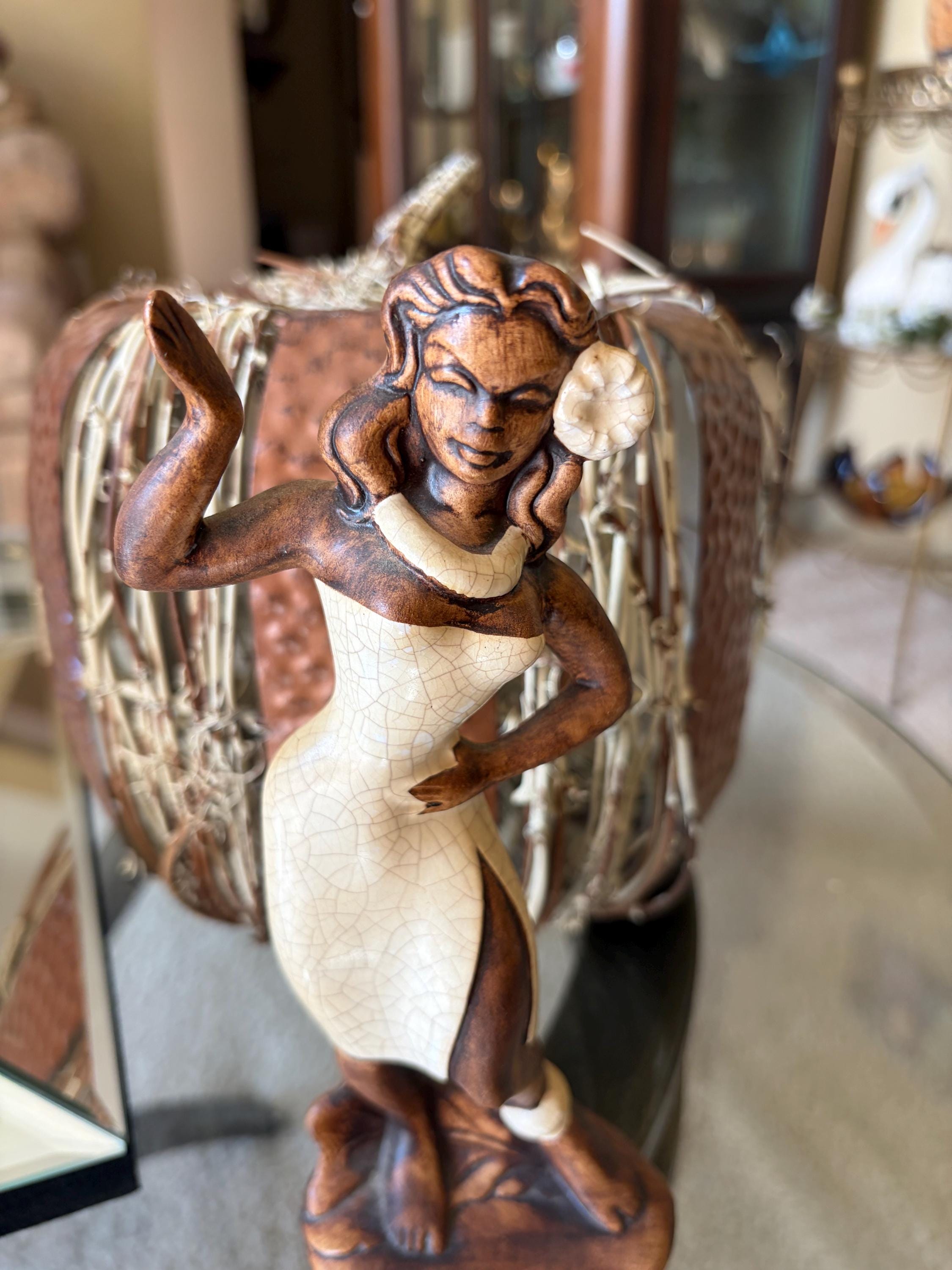 彫刻・オブジェ Treasure Craft Hula Girl Hawaii 05 Treasure Craft Hawaiian Figurine - Etsy