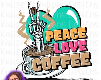 Peace Love Kaffee PNG