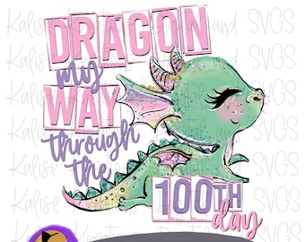 Dragon my way through the 100th Day PNG