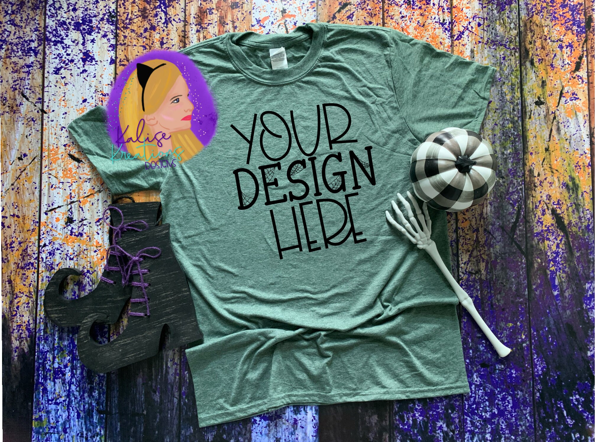 Witchy Gildan 64000 Heather Forest 