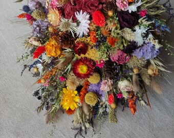 matrimonio estate / autunno paese grande bouquet rustico fiore essiccato bouquet da sposa casa / tavolo decoro anniversario regalo di compleanno fatto a mano