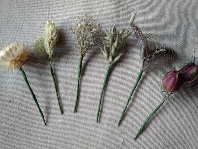 wired flowers for hair