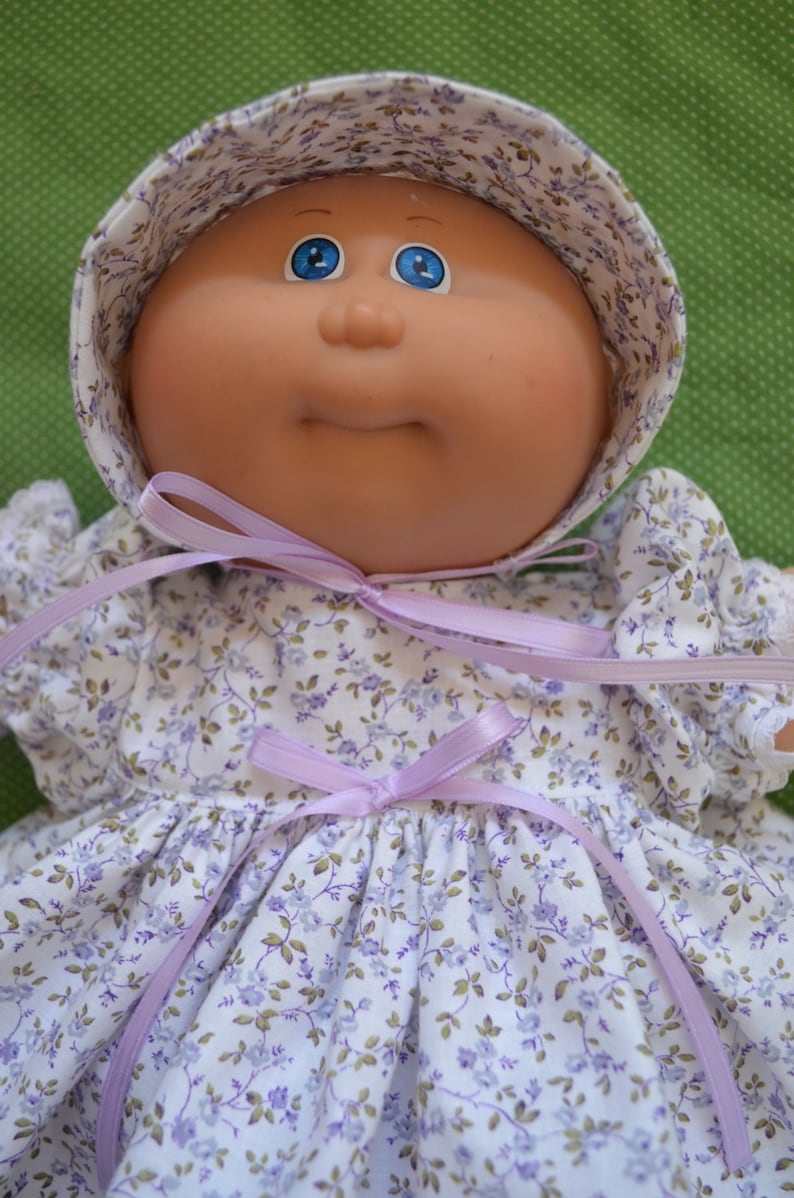 cabbage patch doll purple dress