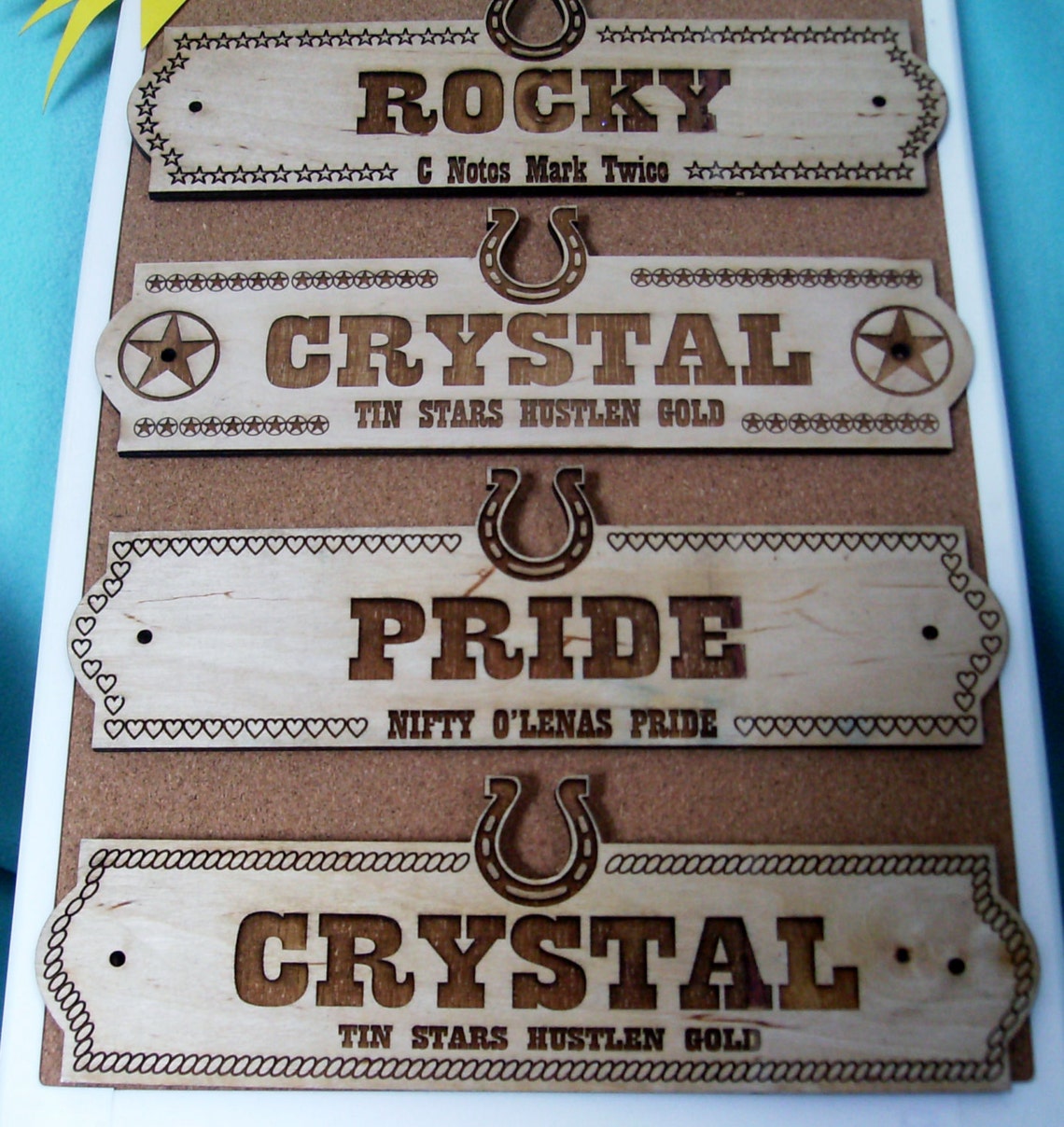 Custom Horse Name Plate Stall Barn Personalized Wood Sign Etsy